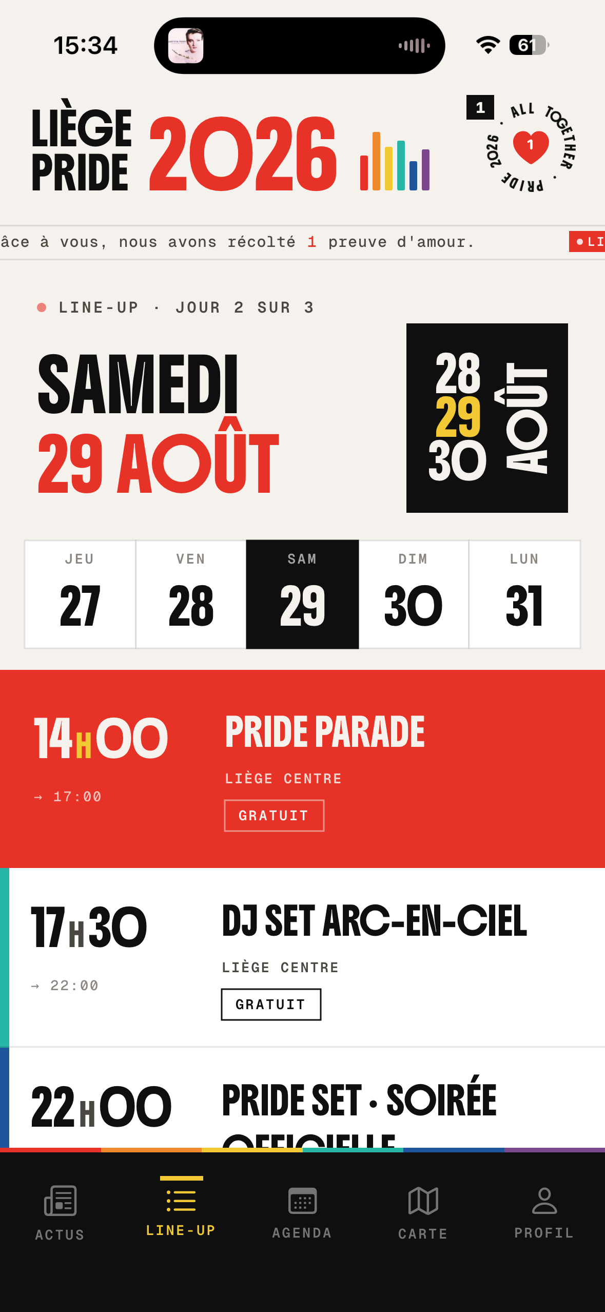 Line-up festival