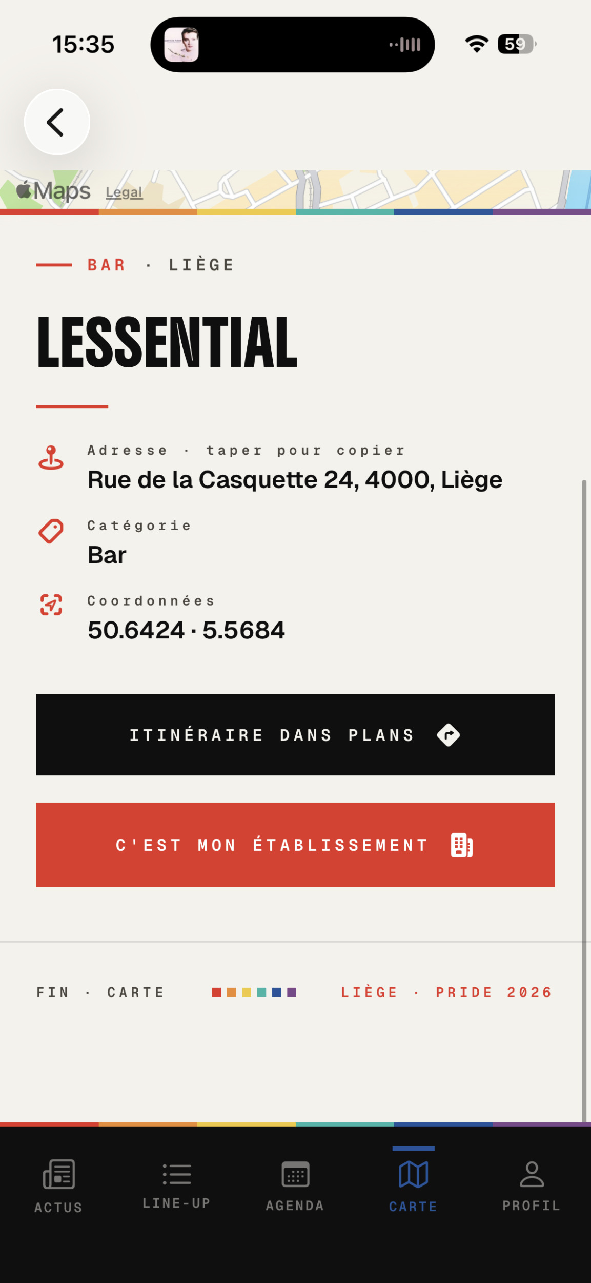 Détail d'un partenaire